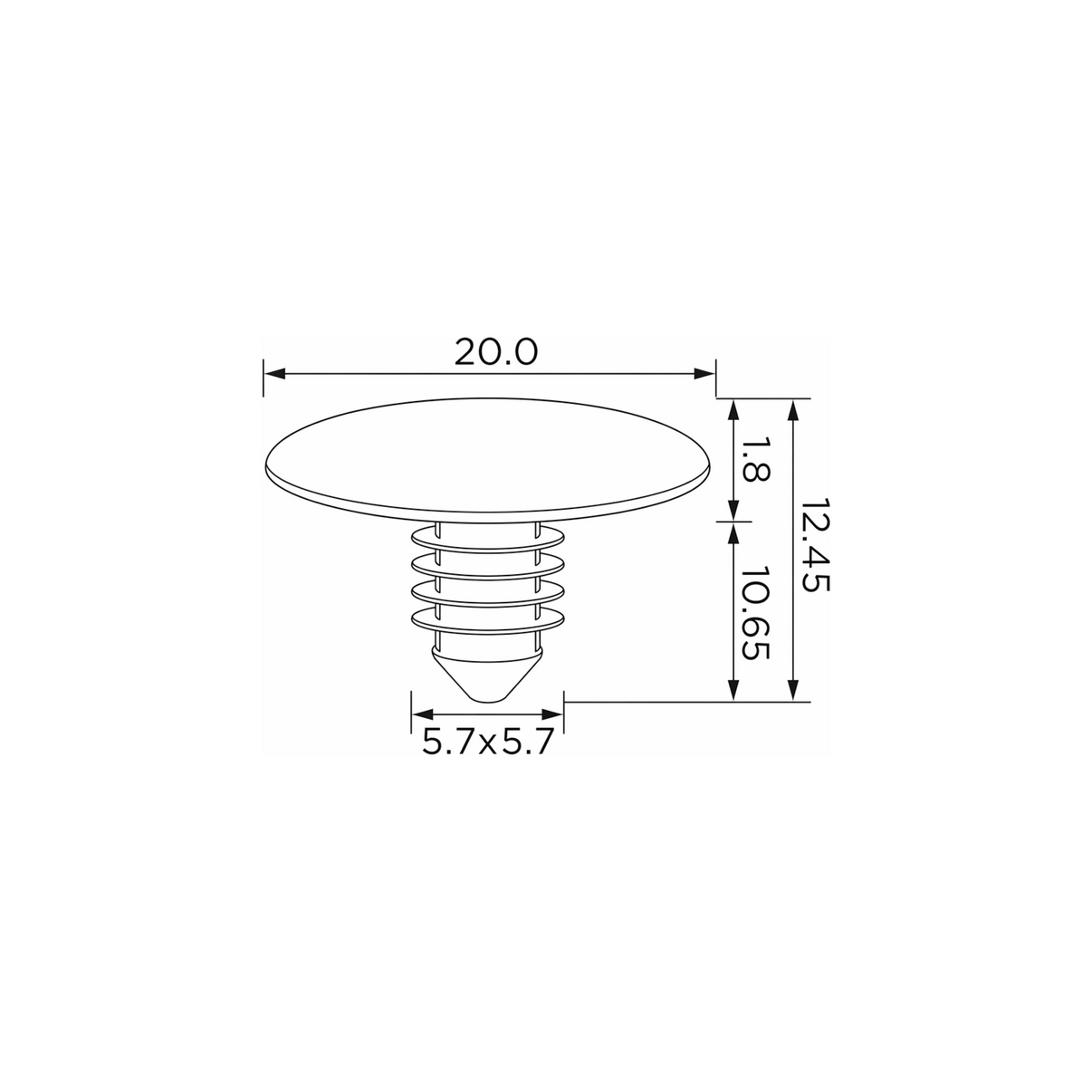 Fästclips Mazda 2/3 m.fl.
