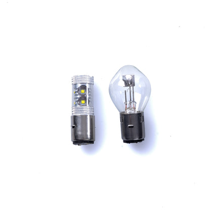 LED-lampa för bil – S2 – BA20d – 6000K – 10 LED – CREE XB-D – 2-pack