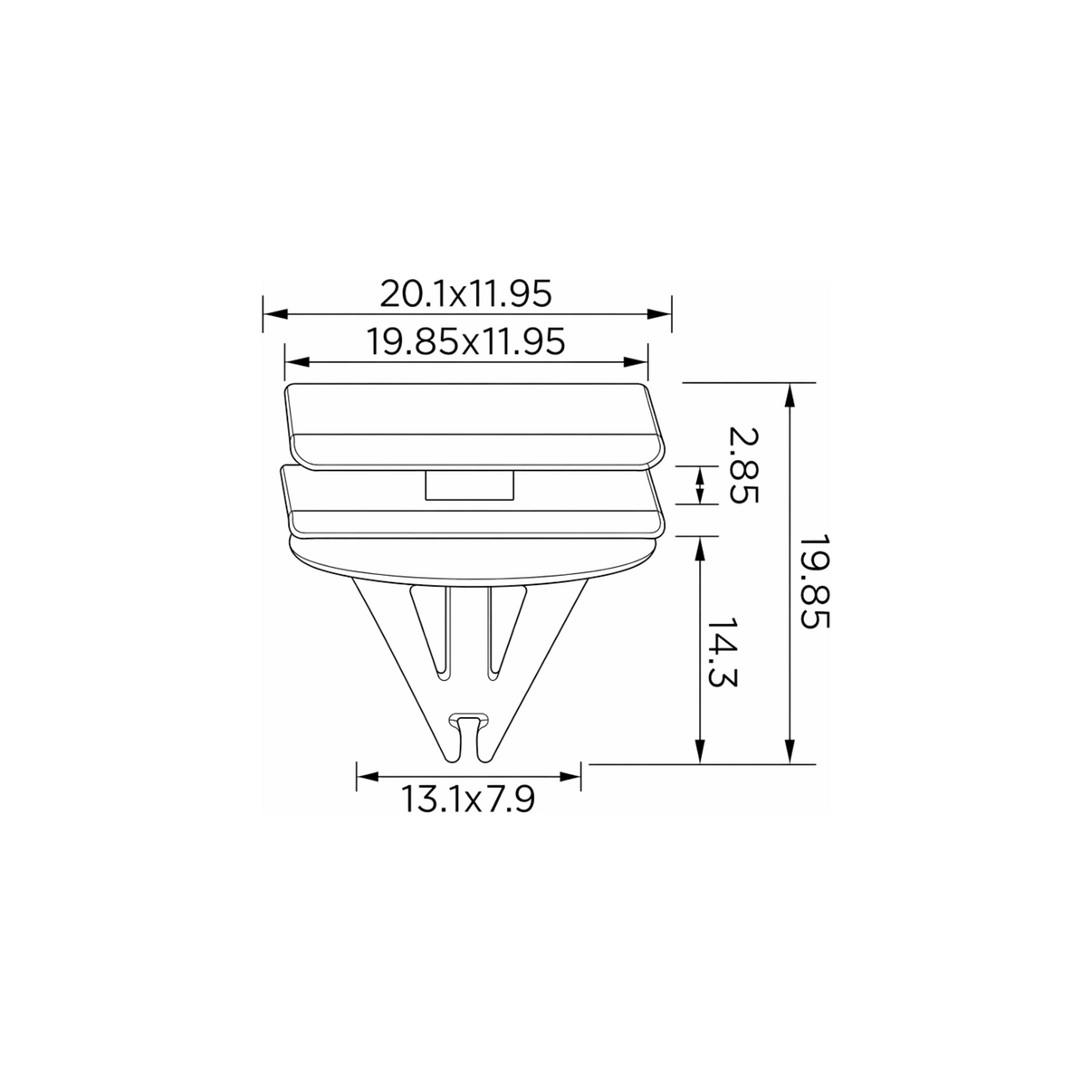Fästclips Ford Fiesta VI/Kuga II m.fl. – 10-pack