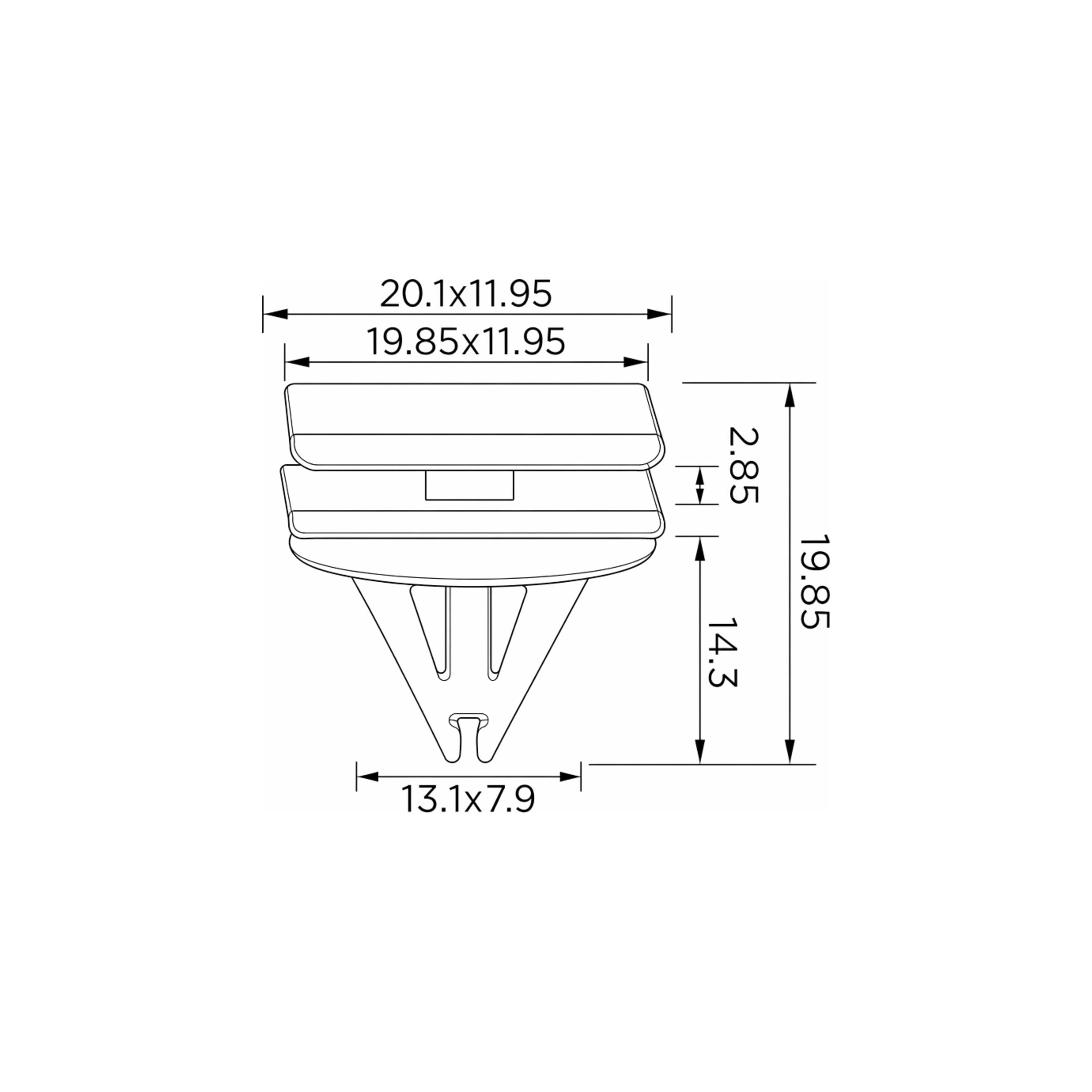 Fästclips Ford Fiesta VI/Kuga II m.fl. – 10-pack