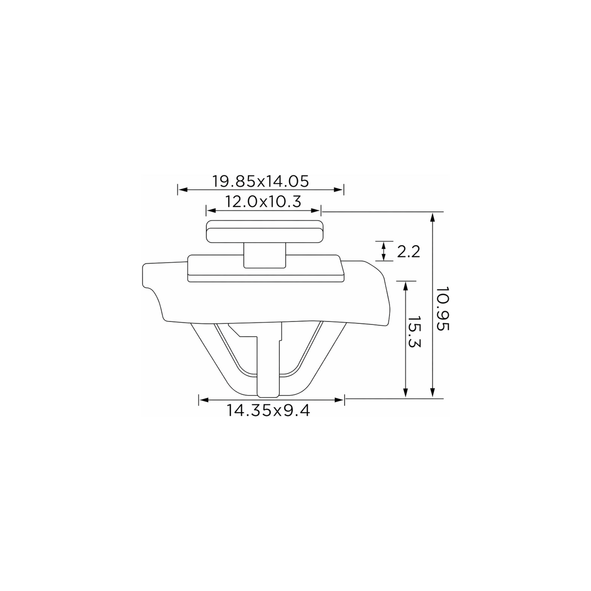 Fästclips Hyundai Kona/Santa Fe IV m.fl. – 10-pack