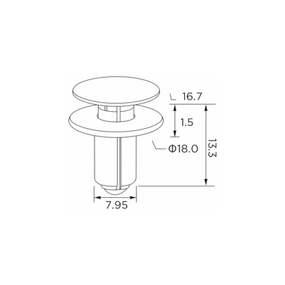Fästclips Hyundai Santa FÉ III/Kia Rio III – 10-pack
