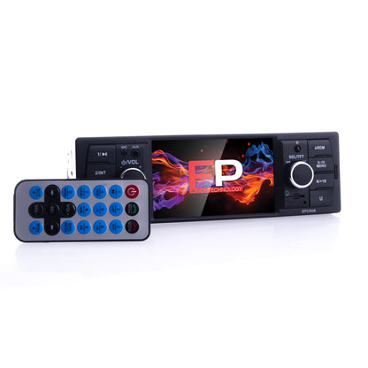 1-DIN-bilstereo – Svart – 9V - 16V – 188 mm – 58 × 104 mm