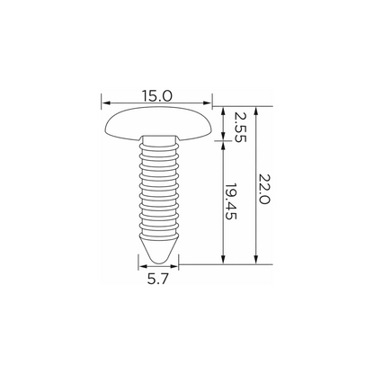 Fästclips Audi A1/A3 m.fl. – 10-pack – fäste Stabilt fäste
