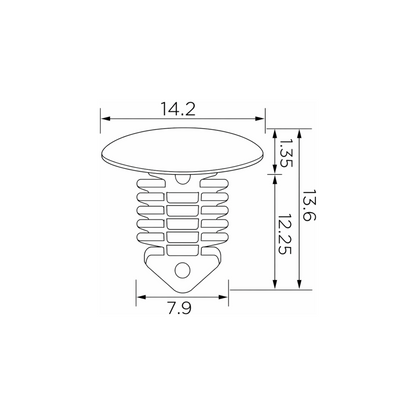 Fästclips Mercedes-Benz B-klass Sports/C-klass Coupé m.fl. – 10-pack