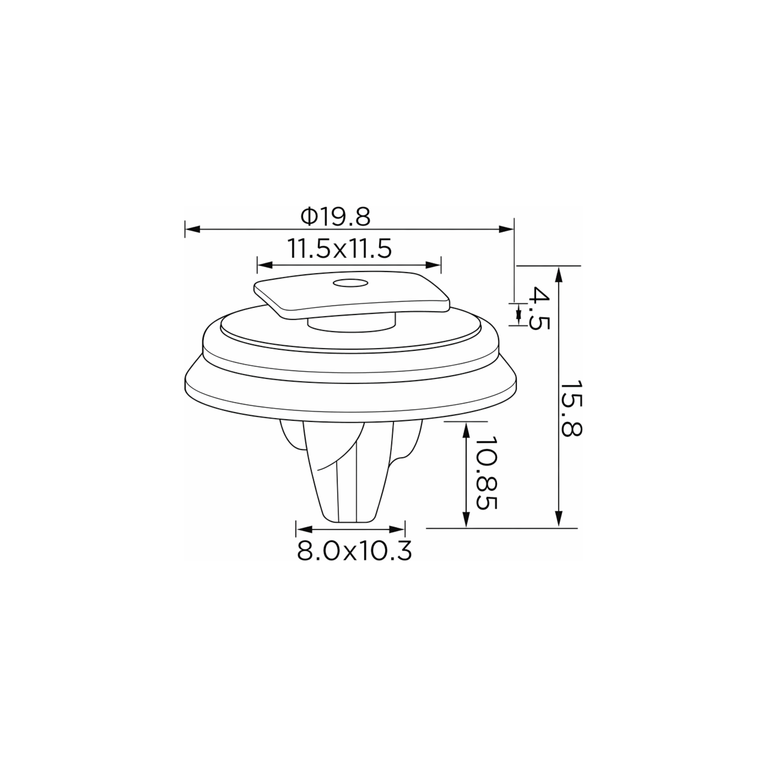 Fästclips Alfa Romeo Stelvio/Fiat 500L m.fl. – 10-pack
