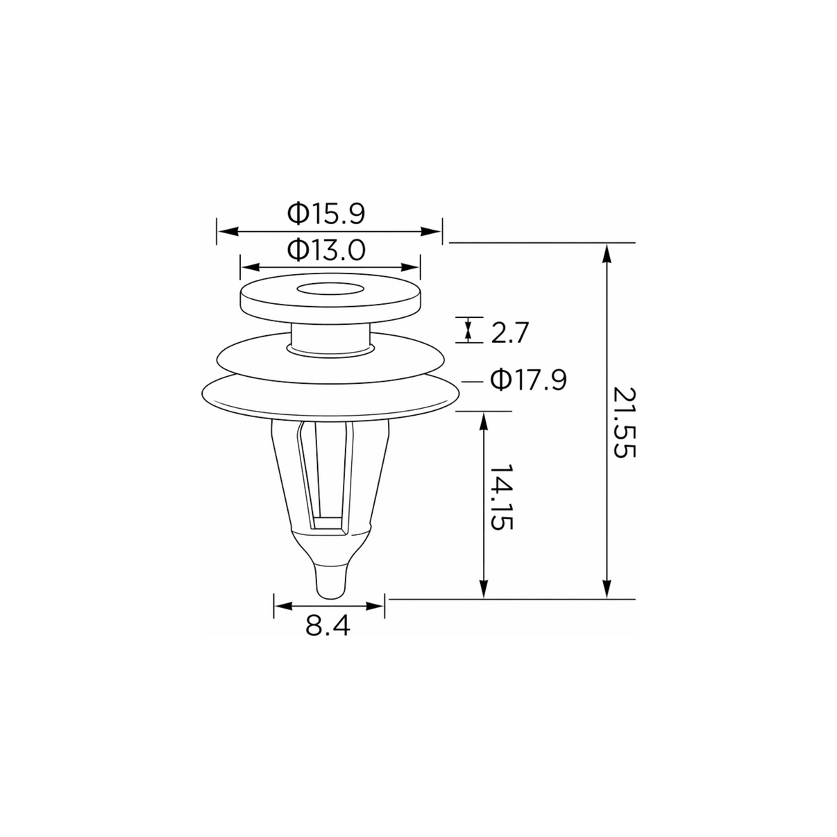 Fästclips Chrysler 300M/Cirrus m.fl. – 10-pack