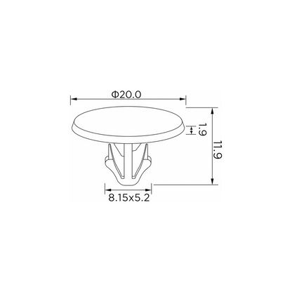 Fästclips Lexus Gs/Is I m.fl. – 10-pack
