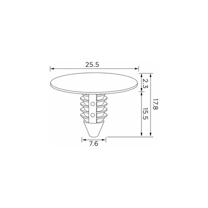Fästclips Chrysler Pt Cruiser/Pt Cruiser Combi m.fl. – 10-pack
