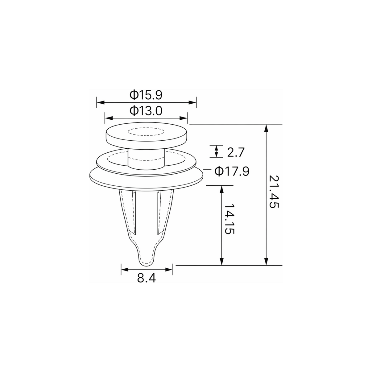 Fästclips Chrysler Voyager/Grand Voyager III/Voyager IV m.fl. – 10-pack