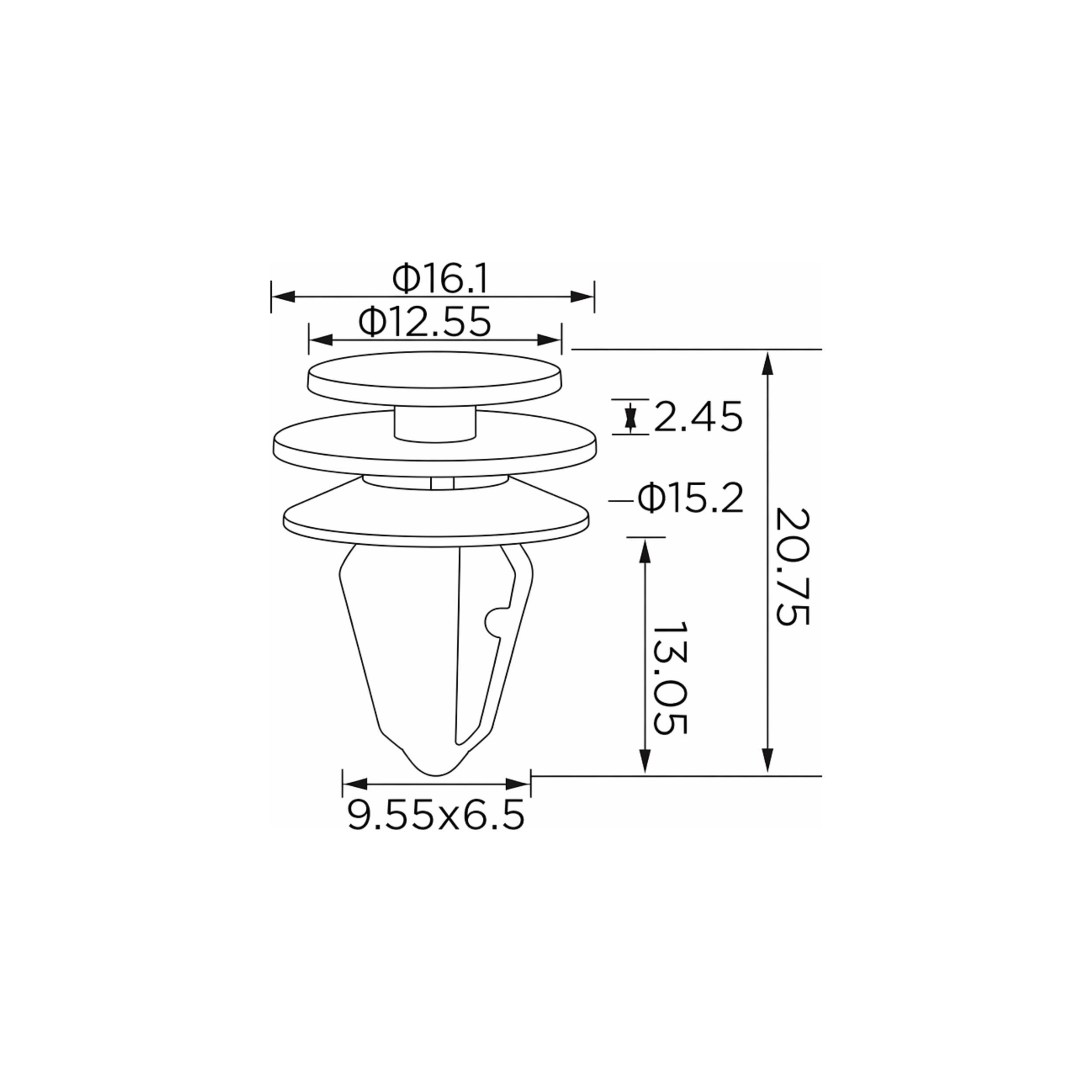 Fästclips Dodge Durango/Jeep Grand Cherokee IV m.fl. – 10-pack