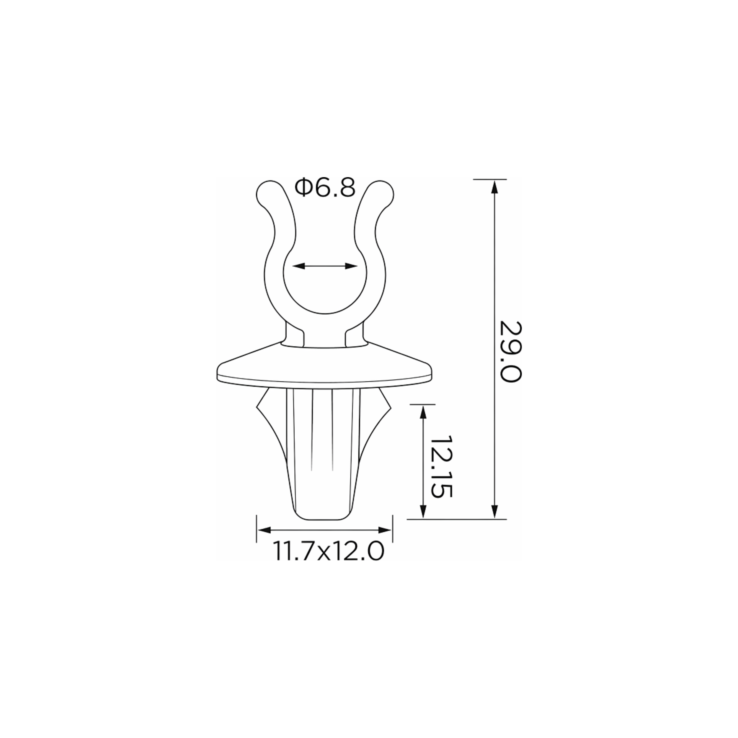 Fästclips Chrysler Pacifica/Voyager/Grand Voyager III m.fl. – 10-pack