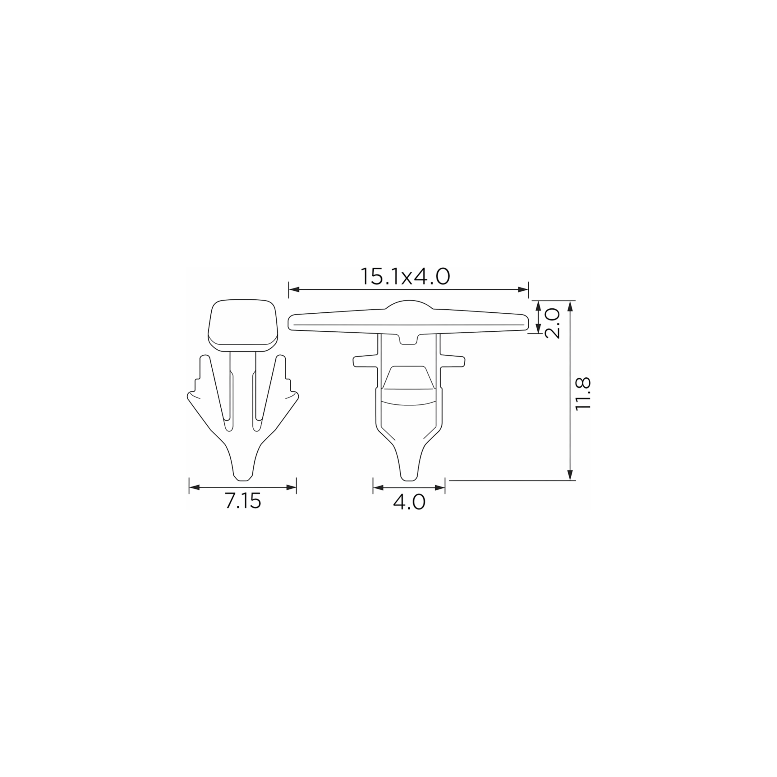 Fästclips VW Transporter T5/Transporter T5/(7JD, 7JE, 7JL, 7JY, 7JZ – 10-pack
