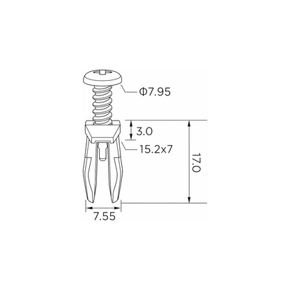 Fästclips BMW 3/3 Touring m.fl. – 10-pack