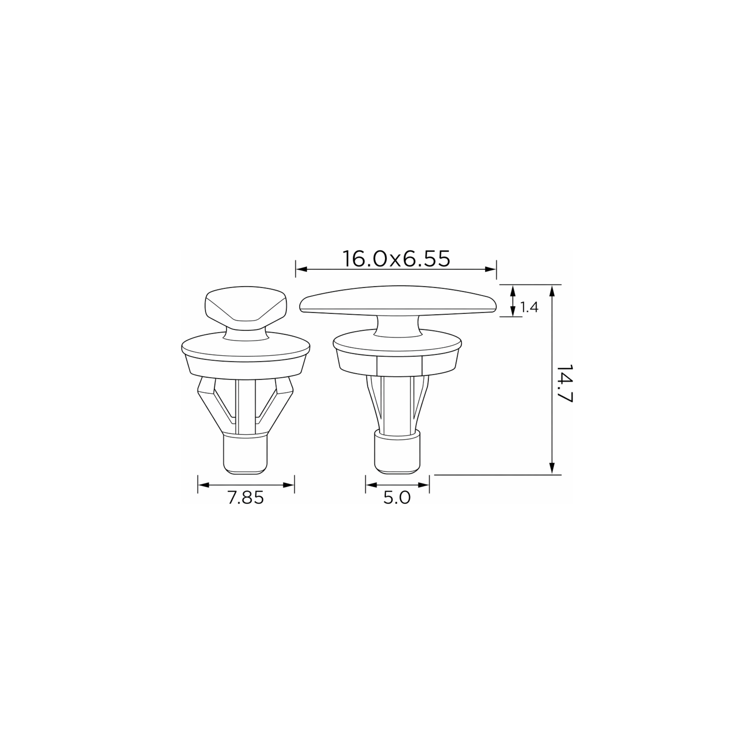 Fästclips Audi A4 B6/A4 B6 Avant m.fl.