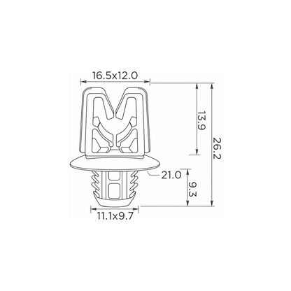 Fästclips Renault Fluence/Koleos I m.fl. – 10-pack