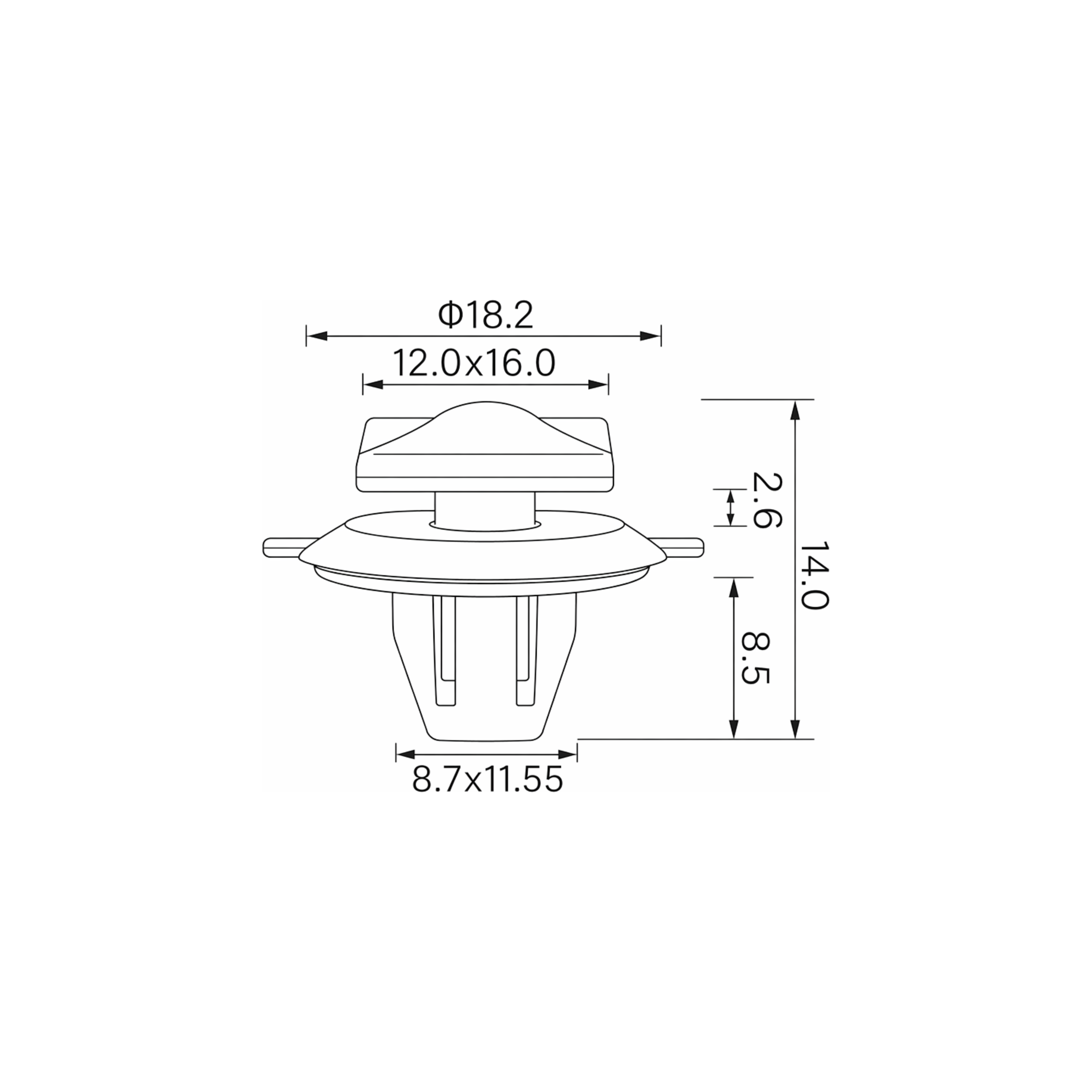 Fästclips Toyota Noah/Voxy/Previa II m.fl. – 10-pack