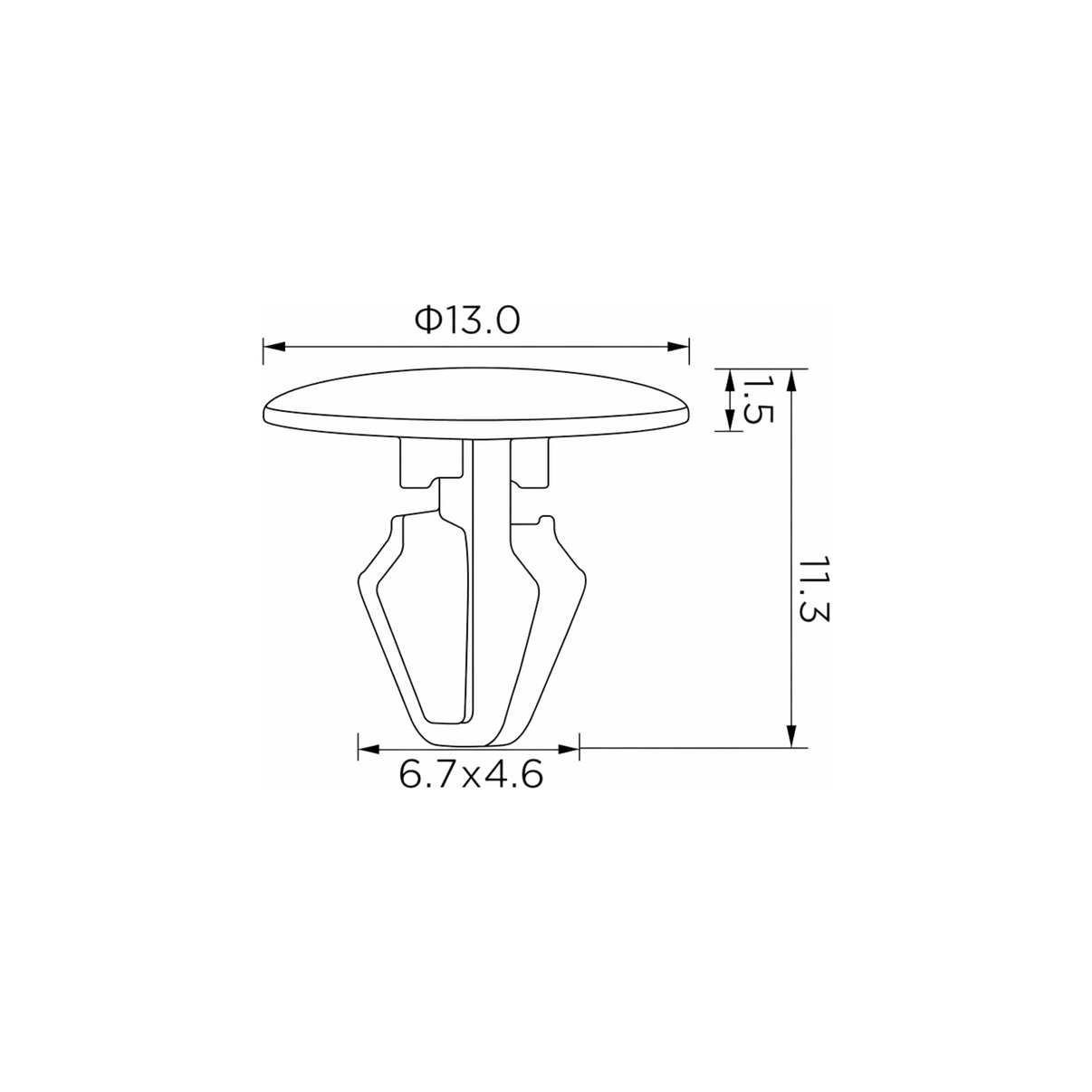 Fästclips Fiat Scudo/Peugeot 106 I m.fl.