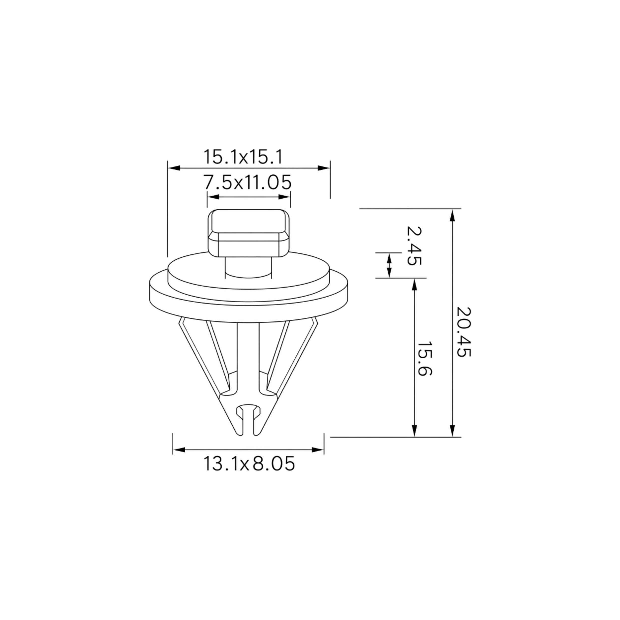Fästclips Opel Ampera/Astra F