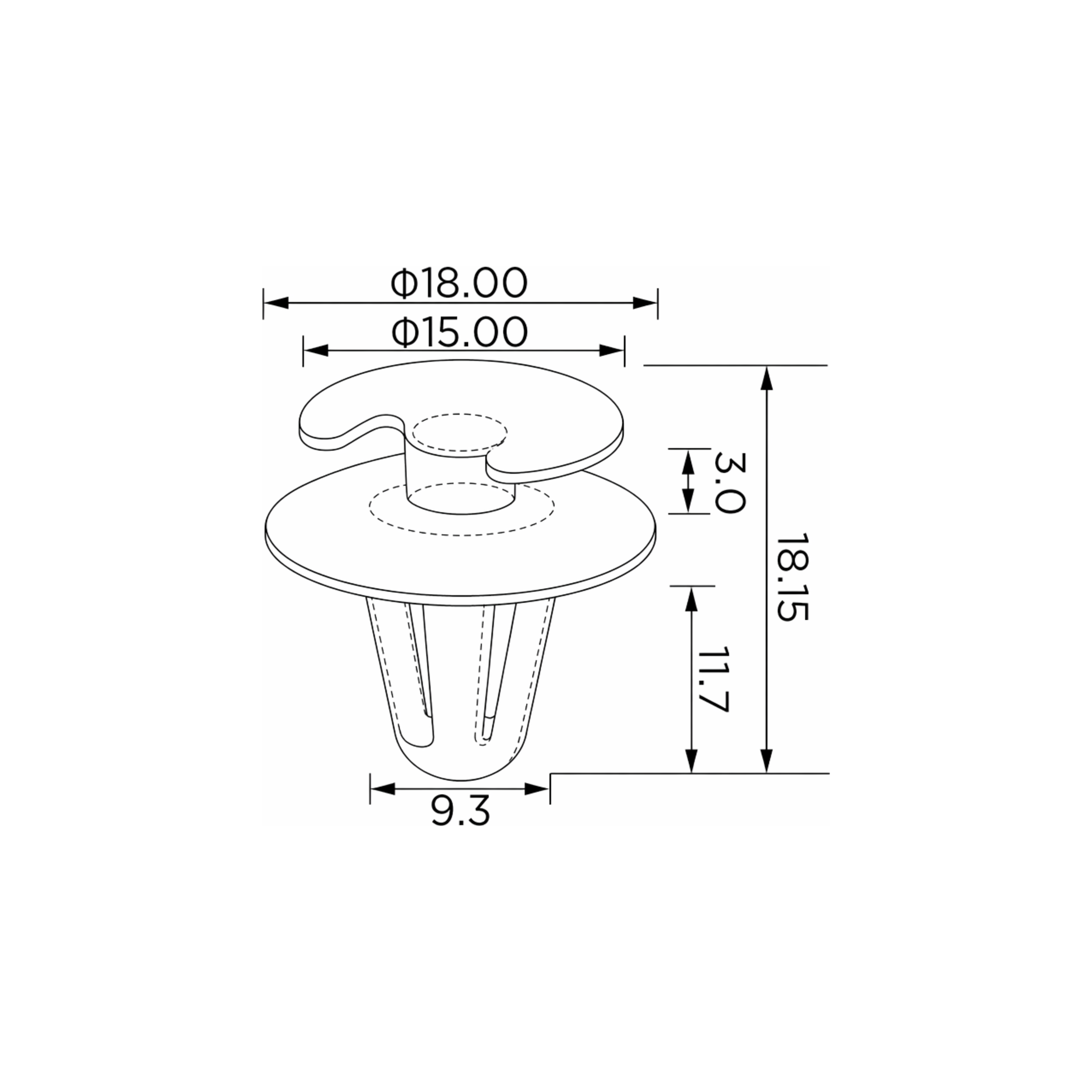 Fästclips Ford Focus II/Focus III m.fl. – 10-pack