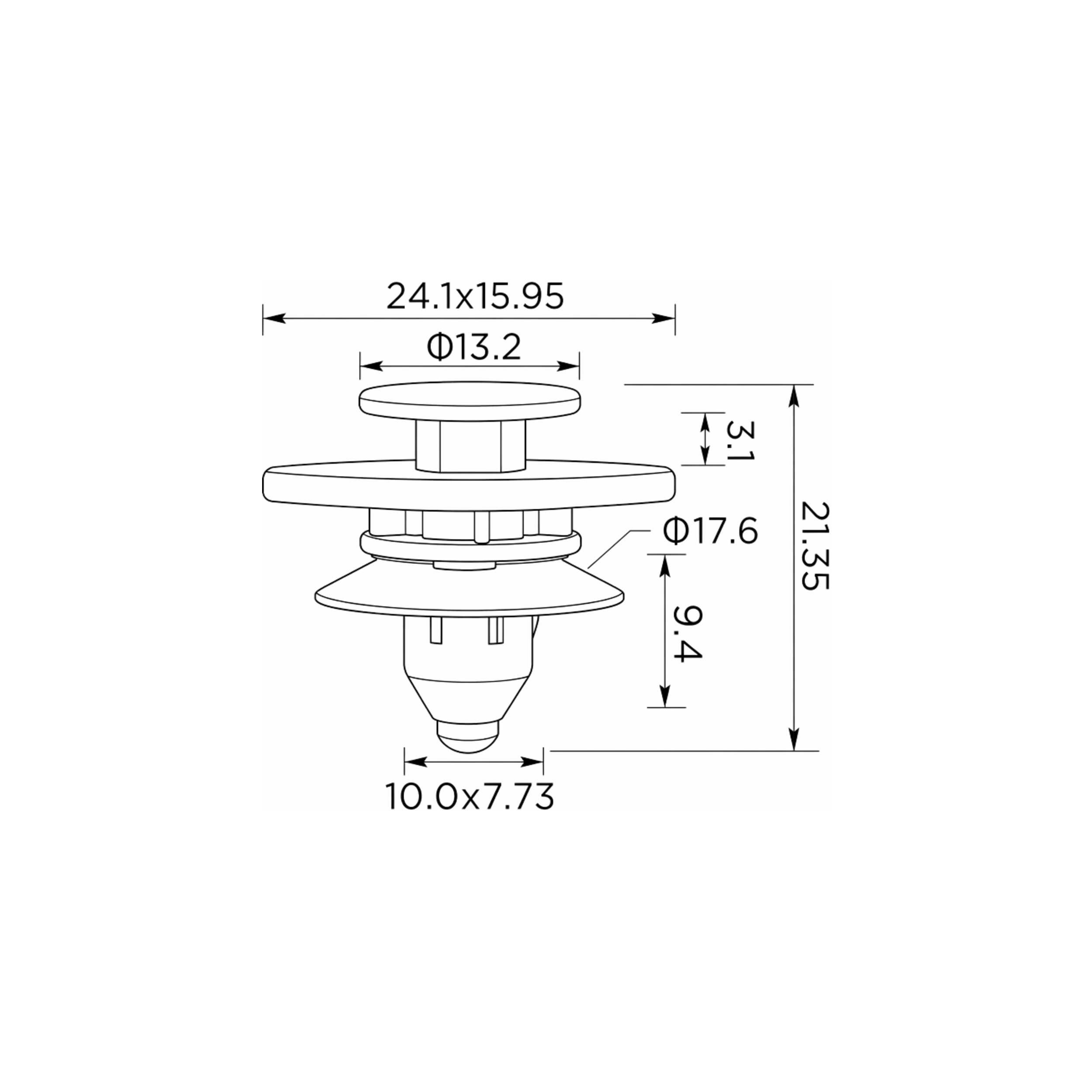 Fästclips Volvo C40/EC40 m.fl.