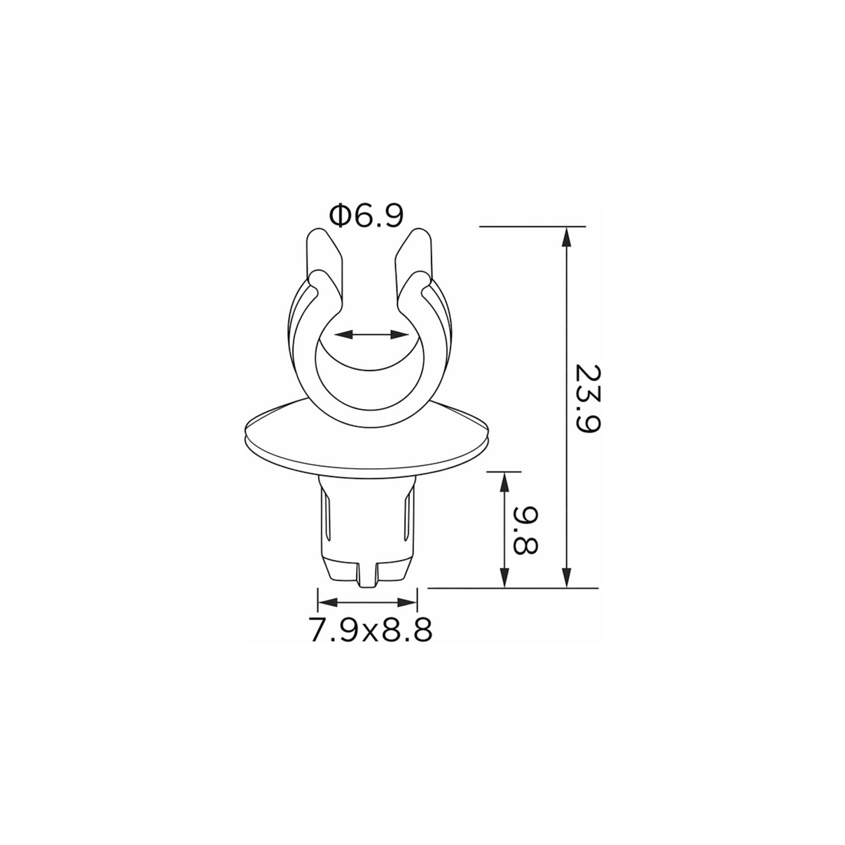 Fästclips Peugeot I/207 m.fl. – 10-pack