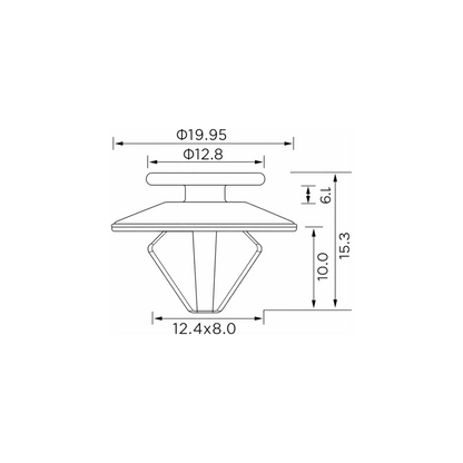 Fästclips Renault Megane II/Megane II Coupé m.fl. – 10-pack