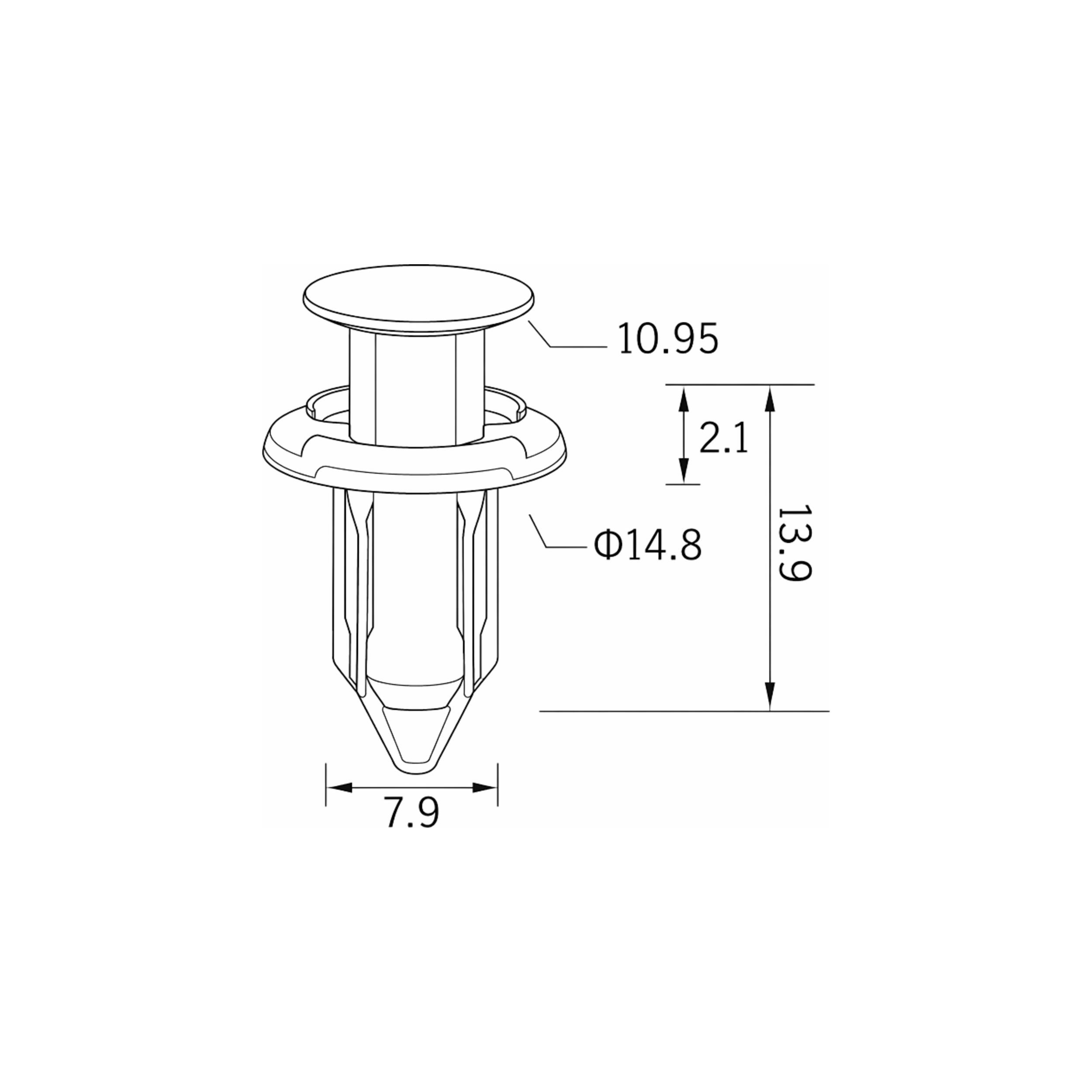 Fästclips Toyota Probox/Succeed/bB II m.fl. – 10-pack