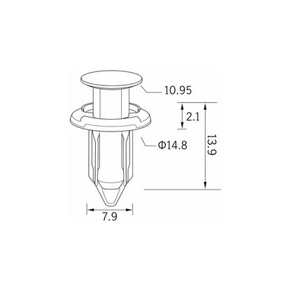 Fästclips Toyota Probox/Succeed/bB II m.fl. – 10-pack