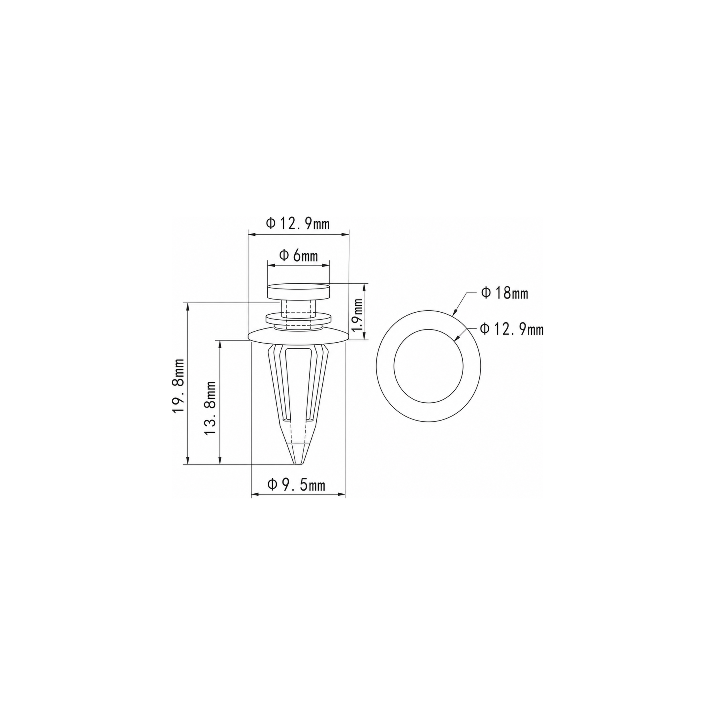 Fästclips Land Rover Range Rover Sport I/Range Rover III – 10-pack