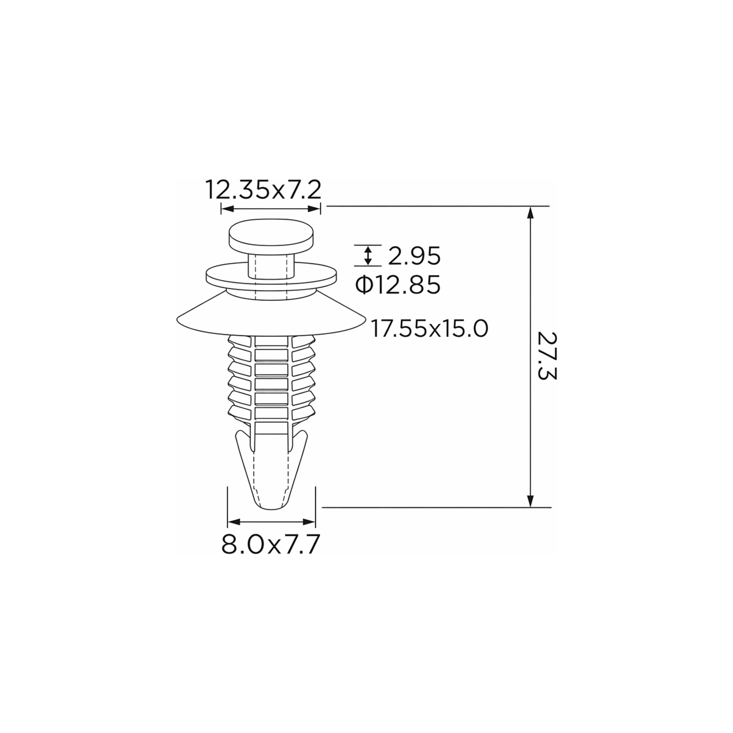 Fästclips Chevrolet C1500/C1500 Extended m.fl. – 10-pack – fäste Stabilt fäste
