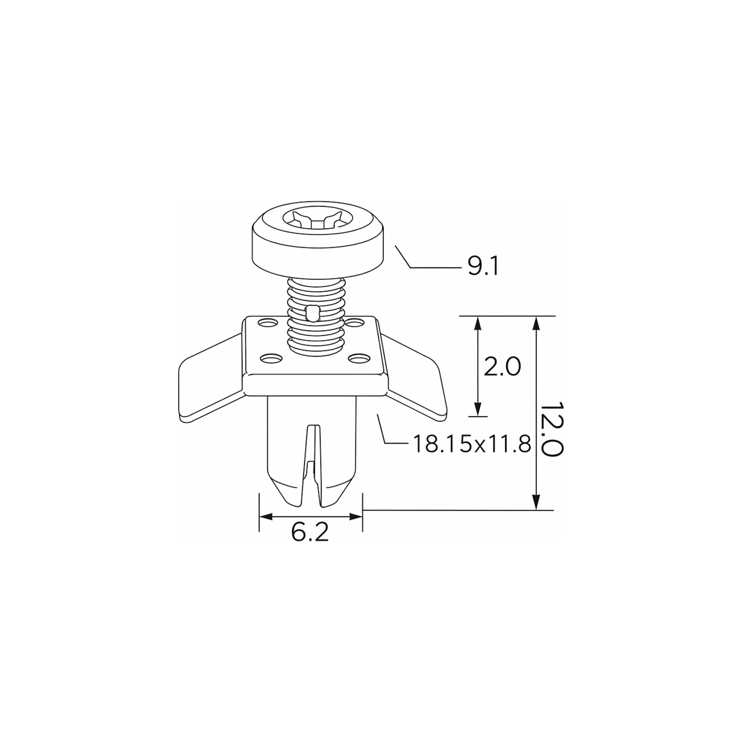 Fästclips Nissan Patrol Gr V/Patrol Gr IV m.fl. – 10-pack