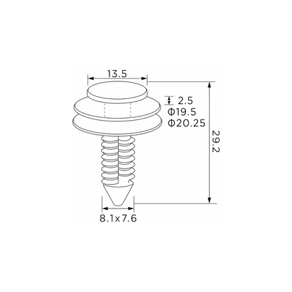 Fästclips Opel Sintra – 10-pack