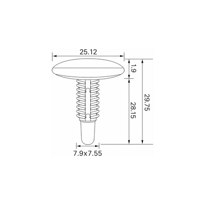 Fästclips Ford F-250/Mercury Grand Marquis – 10-pack