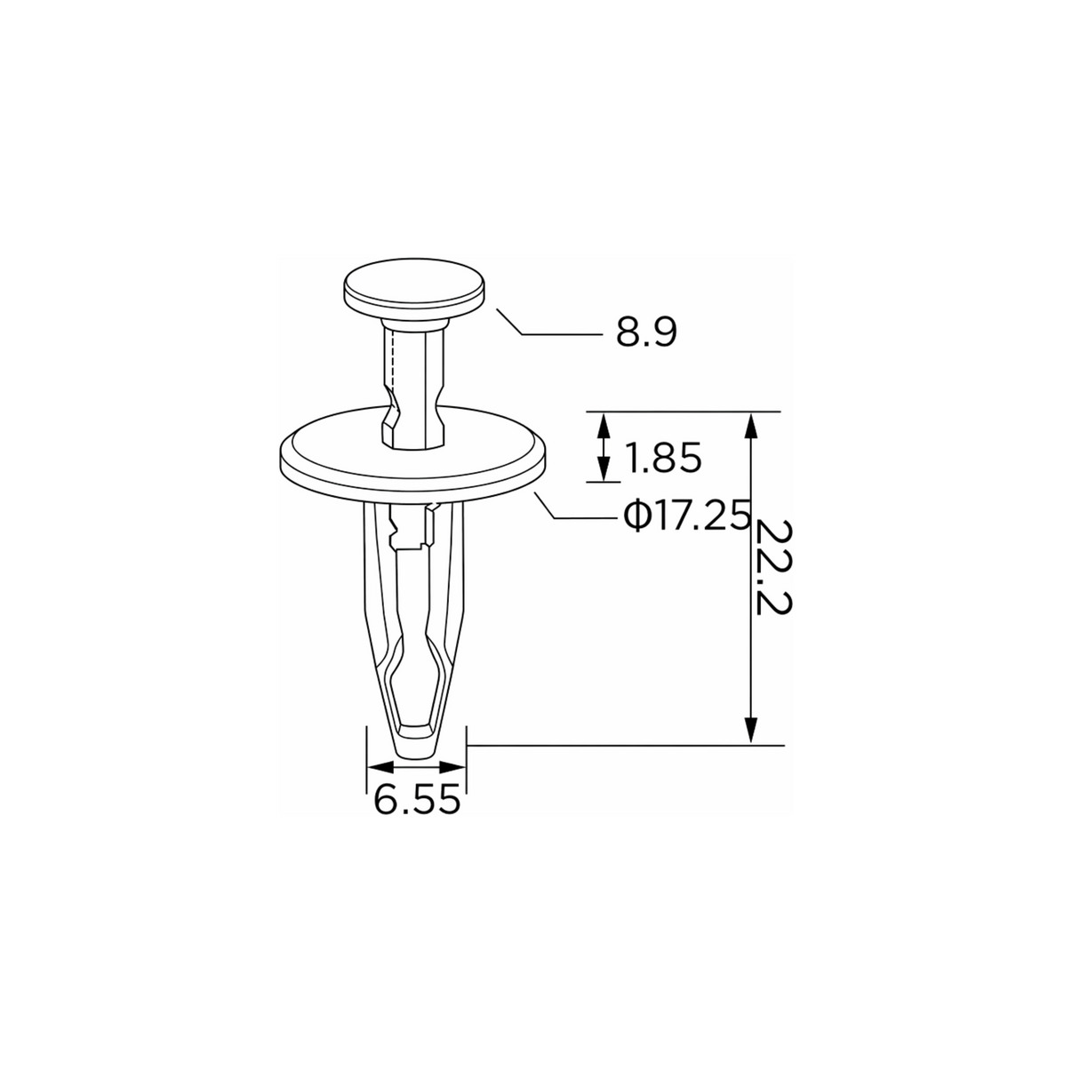 Fästclips Chrysler 300C/Aspen m.fl. – 10-pack