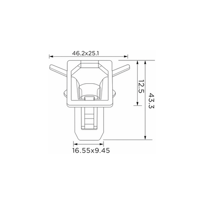 Fästclips Chevrolet Camaro Coupé/Silverado 1500 m.fl. – 10-pack
