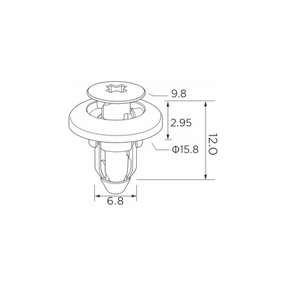 Fästclips Suzuki Baleno/Swift II – 10-pack