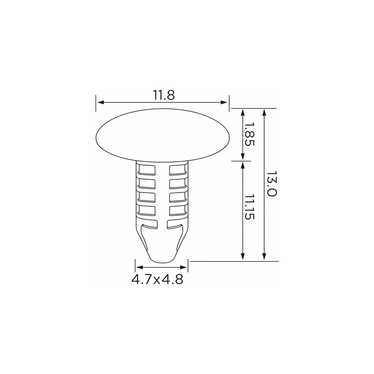 Fästclips – 10-pack – Stabil montering, Fiskbensprofil