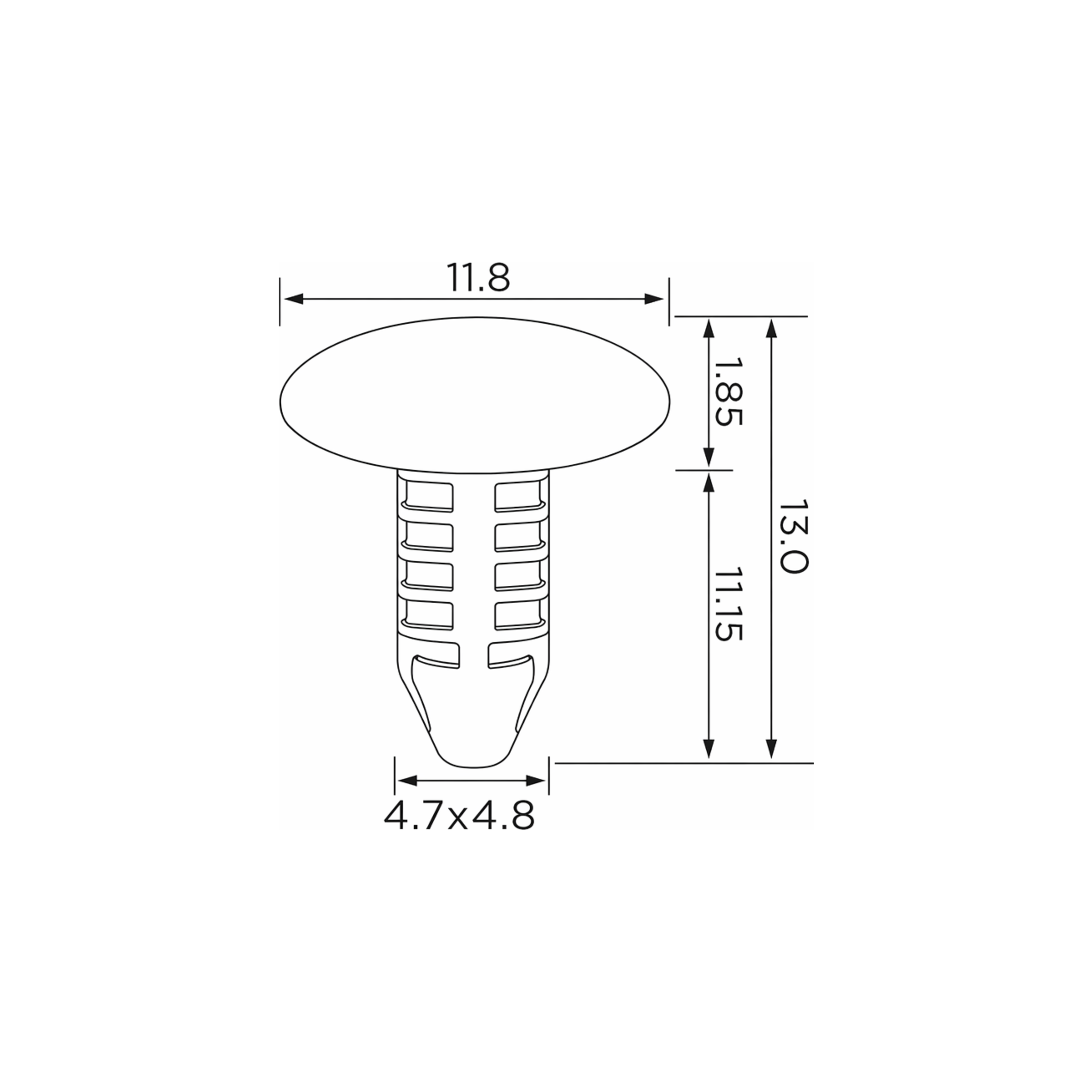 Fästclips – 10-pack – Stabil montering, Fiskbensprofil
