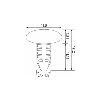 Fästclips – 10-pack – Stabil montering, Fiskbensprofil