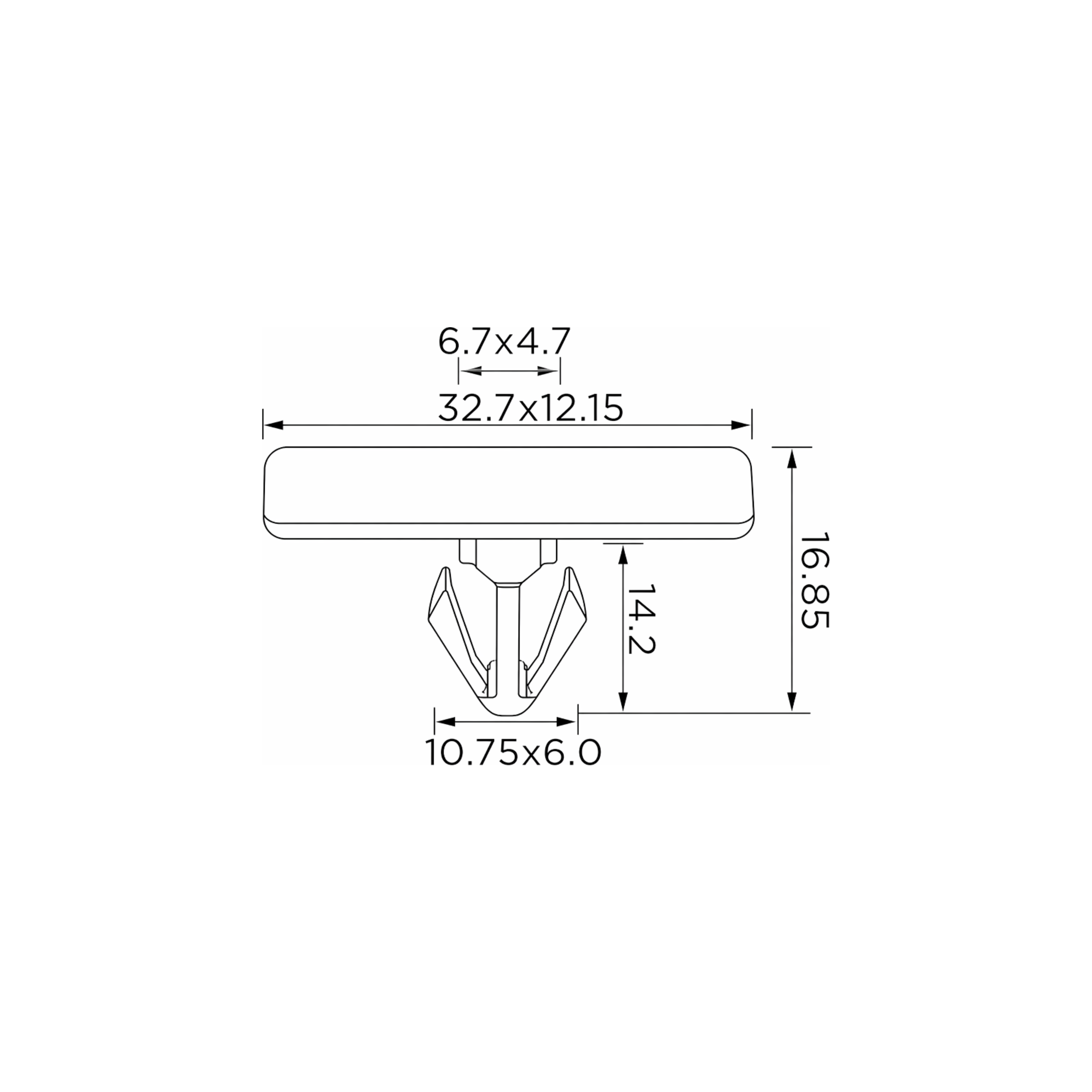 Fästclips Cadillac Deville – 10-pack