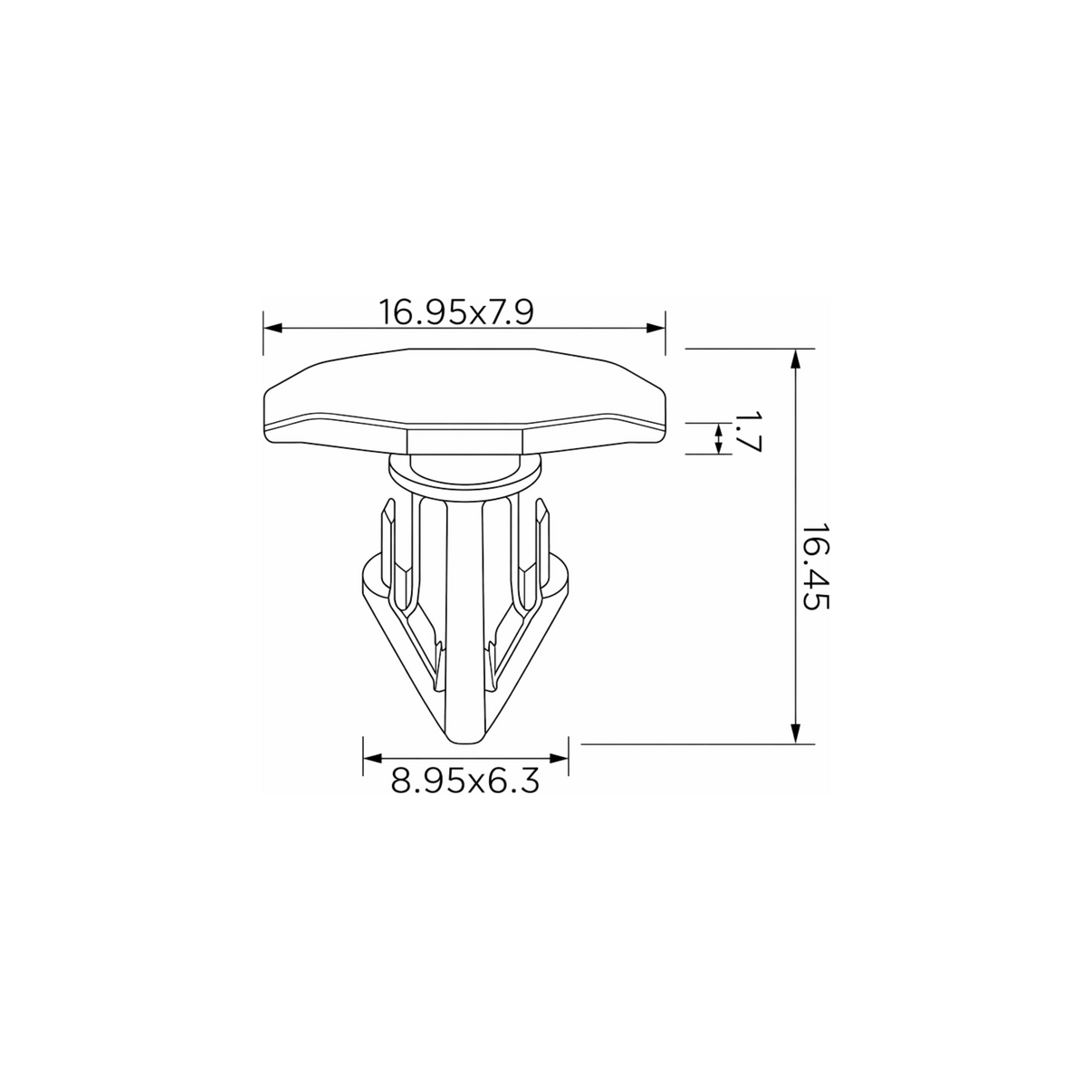 Fästclips Toyota Hilux VI/Hilux V – 10-pack