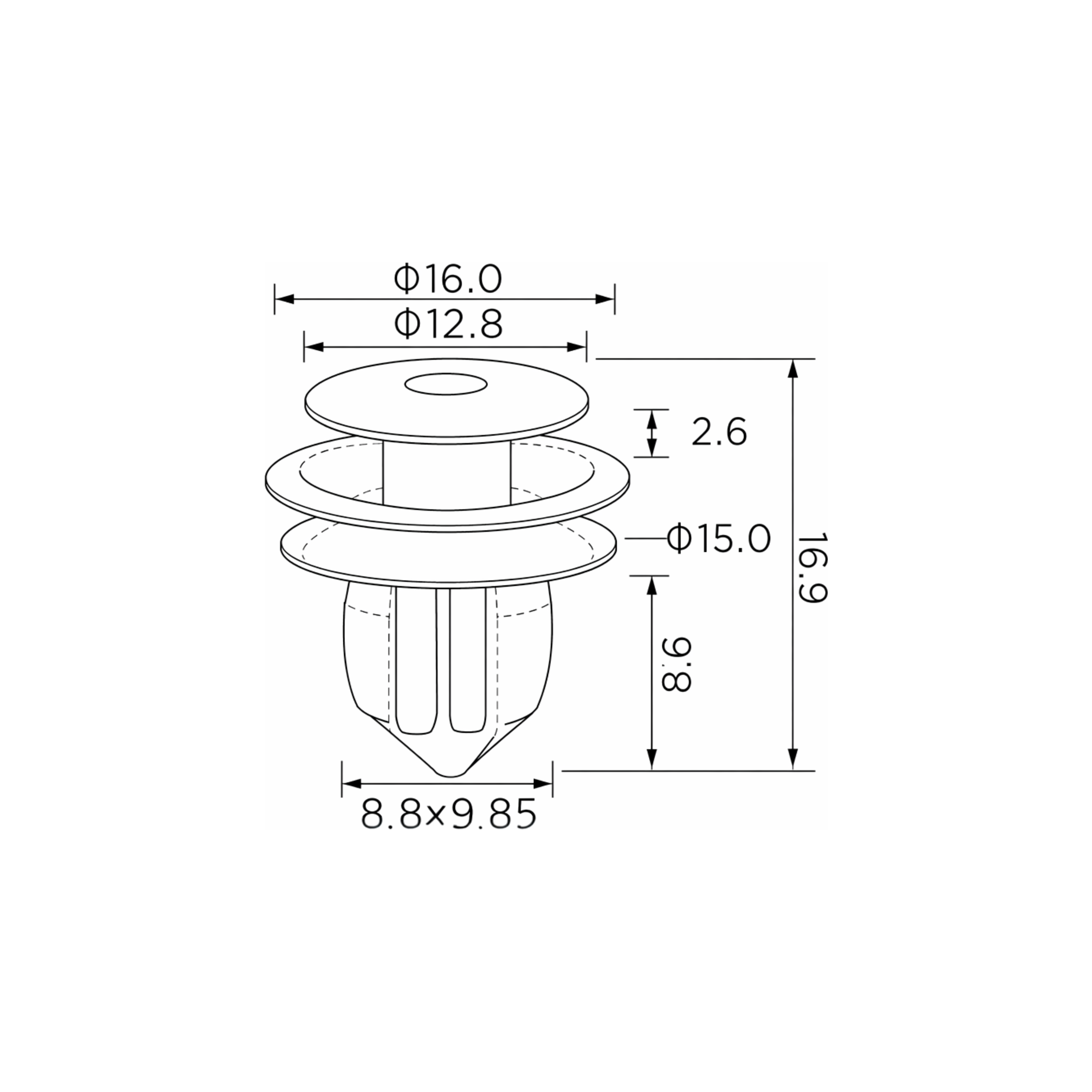 Fästclips Toyota Avensis/Avensis Verso m.fl. – 10-pack