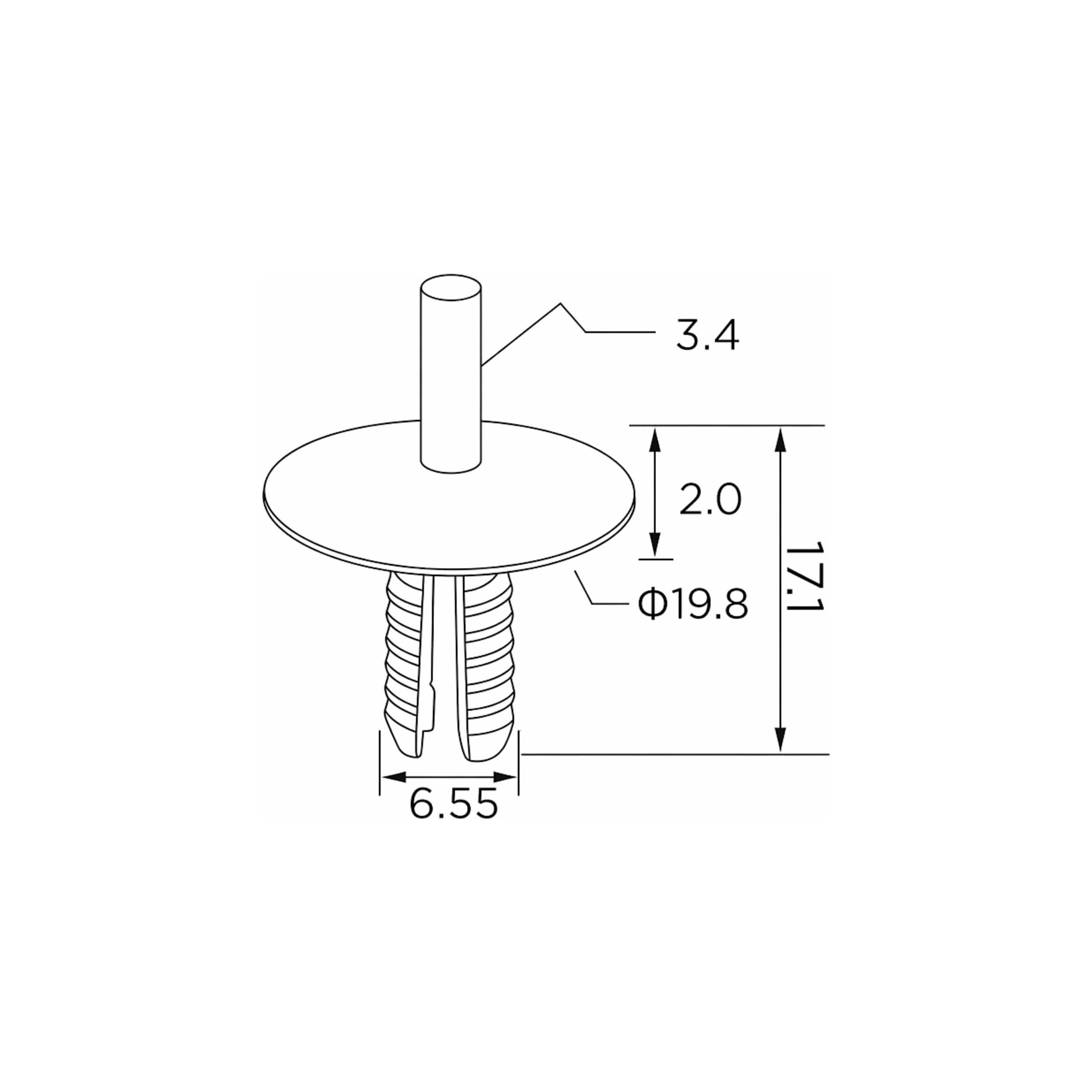Fästclips BMW Z1 Roadster/Z3 Roadster m.fl. – 10-pack