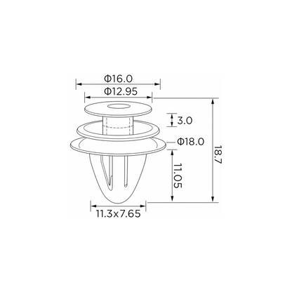 Fästclips Mazda 2/Demio m.fl. – 10-pack