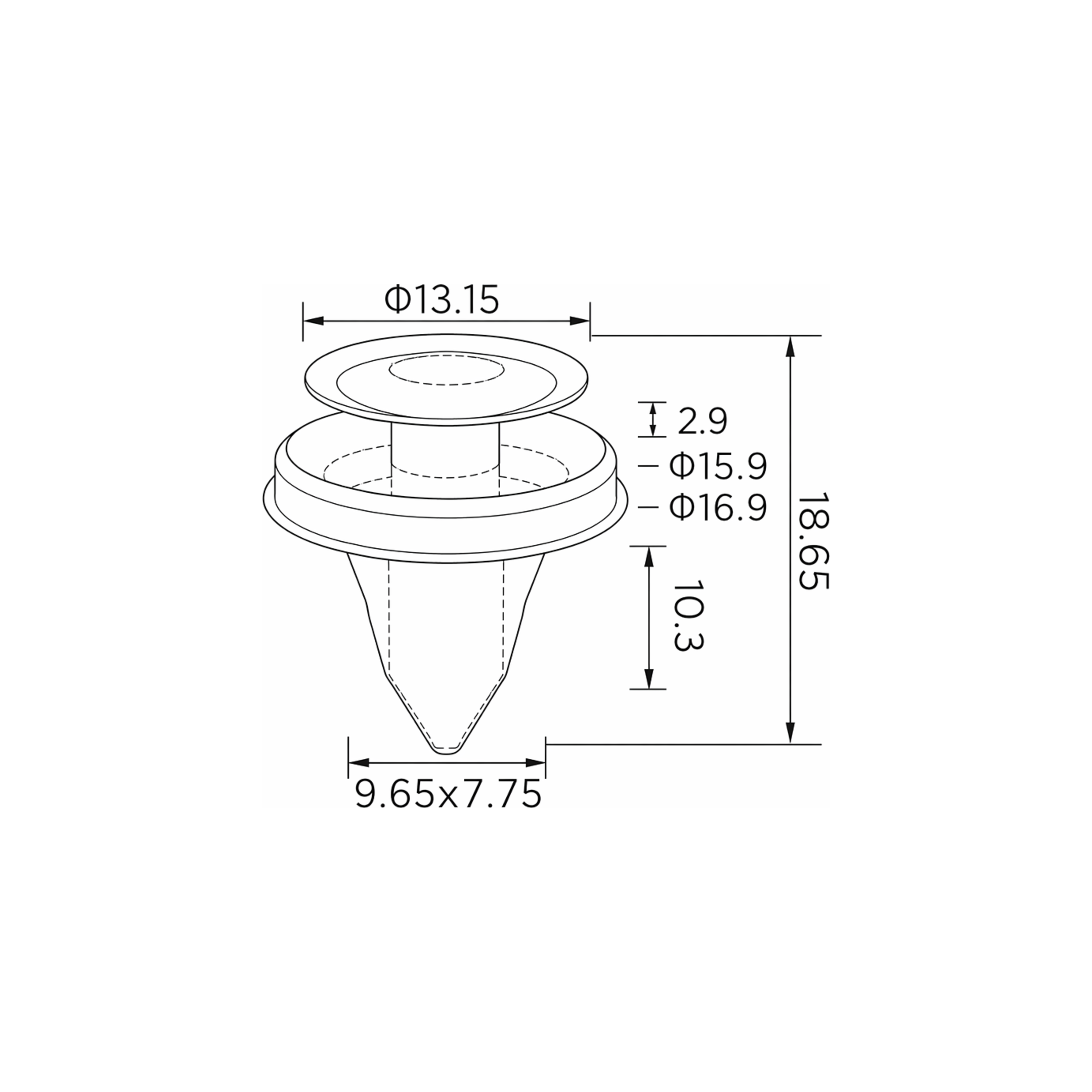 Fästclips Nissan Almera II/Almera Tino m.fl. – 10-pack