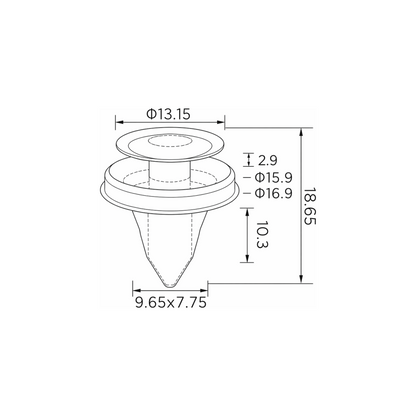 Fästclips Nissan Almera II/Almera Tino m.fl. – 10-pack