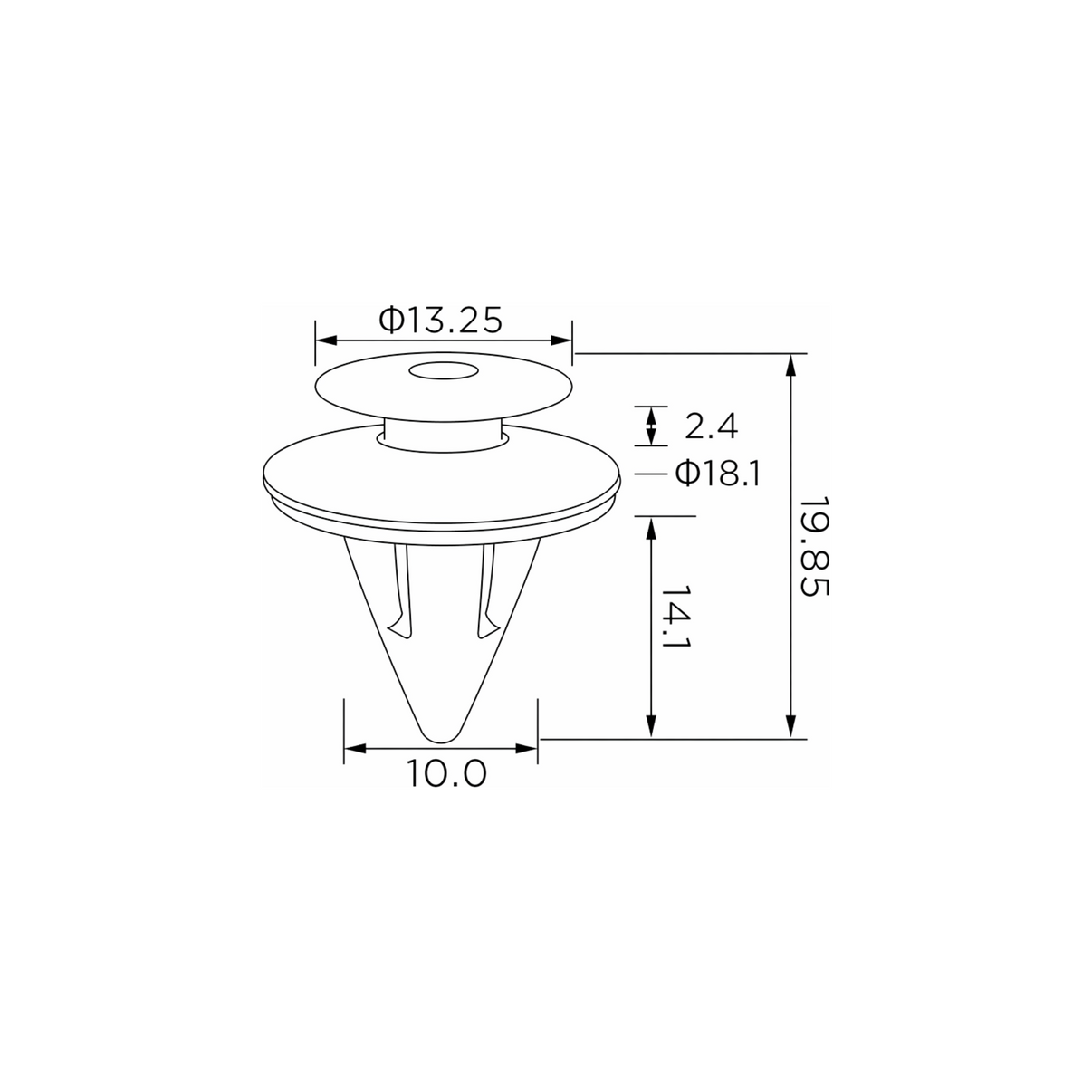 Fästclips Toyota Corolla/Corolla Fx Compact m.fl. – 10-pack