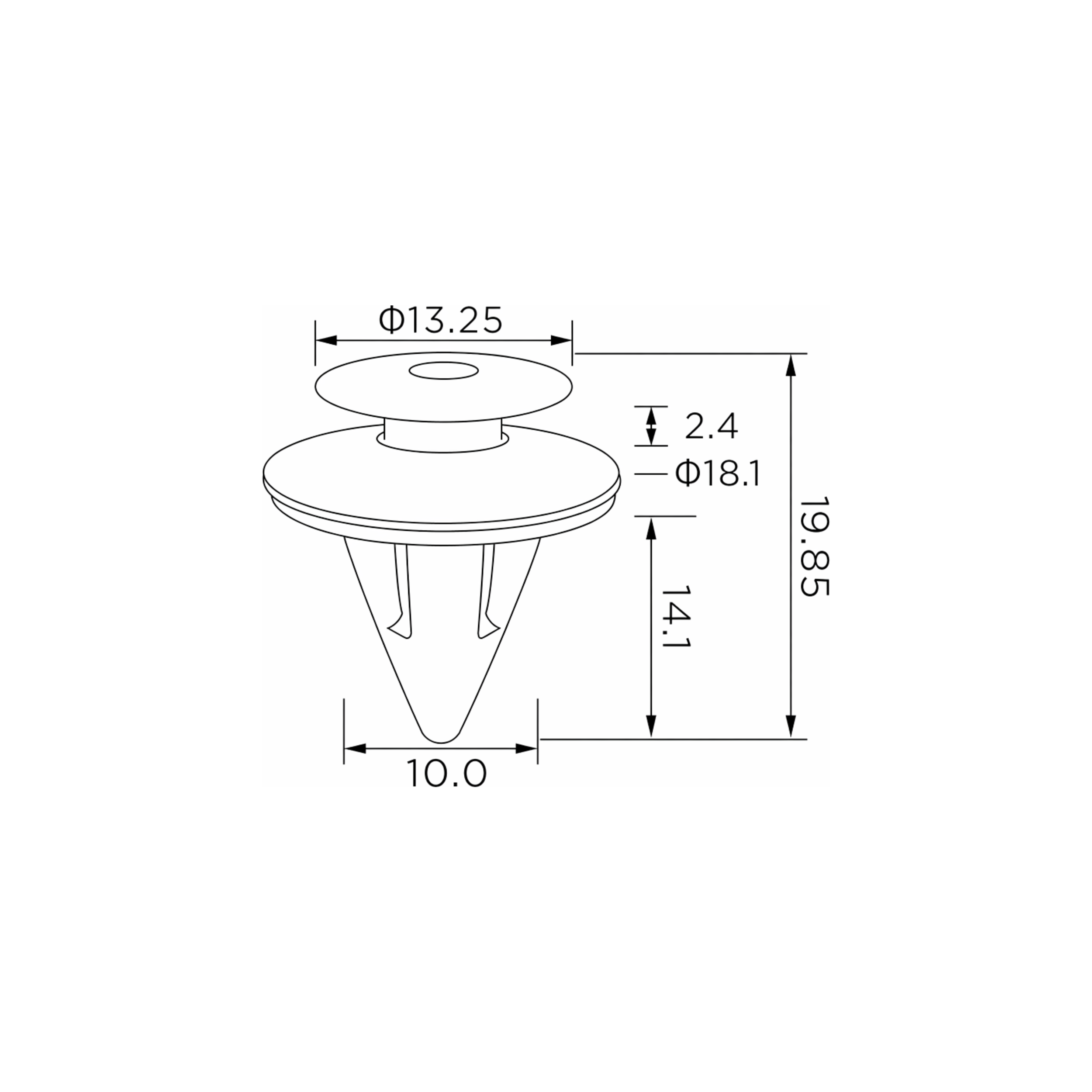Fästclips Toyota Corolla/Corolla Fx Compact m.fl. – 10-pack