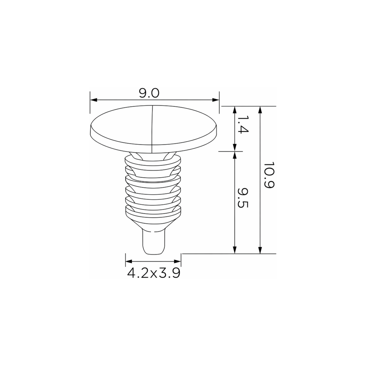 Fästclips – 10-pack – Stabil montering, Fiskbensprofil